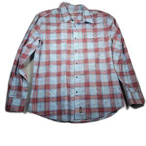 Wrangler Retro Premium Western Shirt Men's XXL Blue Long Sleeve Pearl Snaps